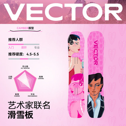 VECTOR玩可拓单板滑雪板艺术家联名款全地域自由式专业雪板全能板