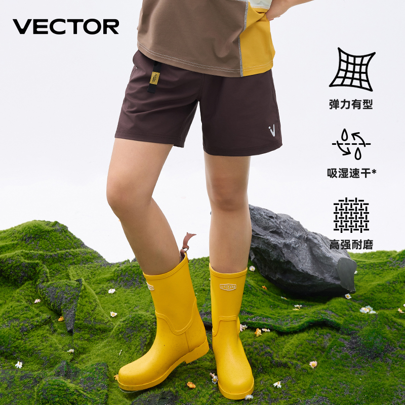 VECTOR玩可拓弹力格户外短裤高弹速干裤女户外徒步登山宽松工装裤