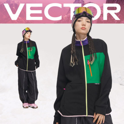 VECTOR玩可拓冲锋衣女男内胆软壳摇粒绒保暖户外外套徒步抓绒加绒