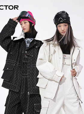 VECTOR玩可拓牛仔滑雪服单板双板防风防水专业加厚情侣款滑雪衣潮