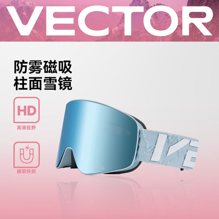 VECTOR玩可拓蔡司滑雪眼镜磁吸雪镜女防雾近视镜男头盔滑雪护目镜