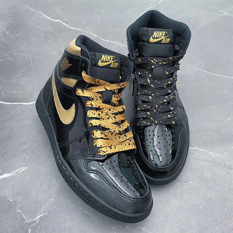 适配AF1aj1 lowblackgold黑金泼墨鸳鸯1970S高低帮板鞋扁平鞋带绳