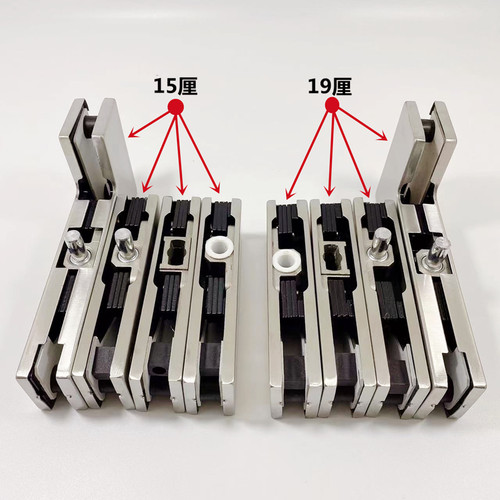 加厚玻璃门配件15-19mm上下门夹