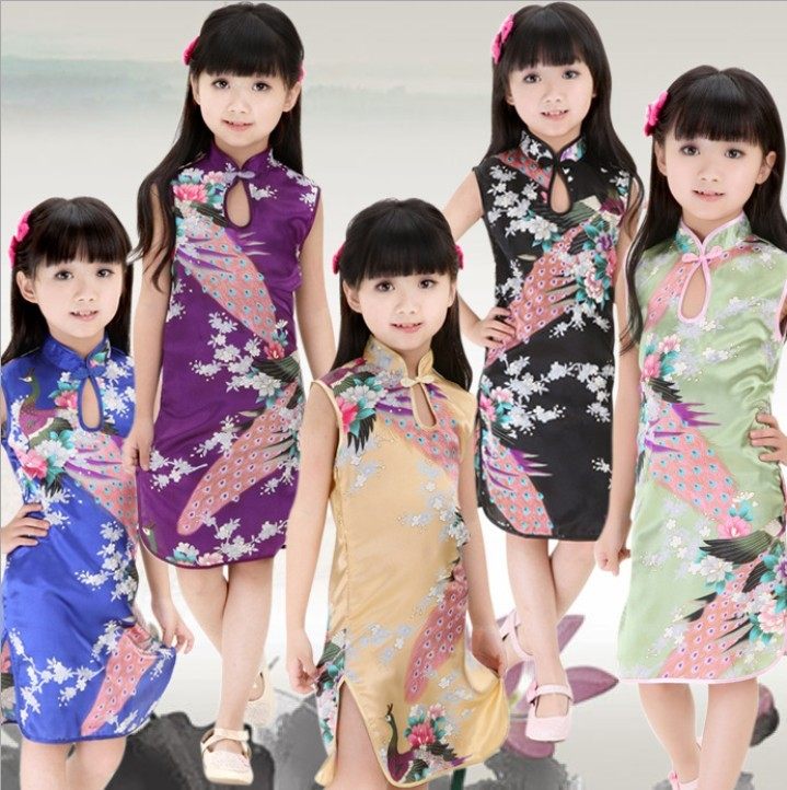 2026印花儿童连衣裙夏装新款女童童装中国风无袖旗袍特价演出裙子