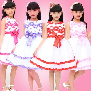 2025新纱裙礼服儿童公主裙婚纱春夏短款童装蓬蓬连衣裙女花童礼服