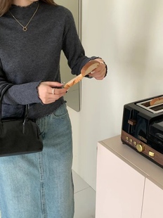 大量现货 福利款100%超细羊毛欧货木耳边半高领显瘦肌理感细羊毛