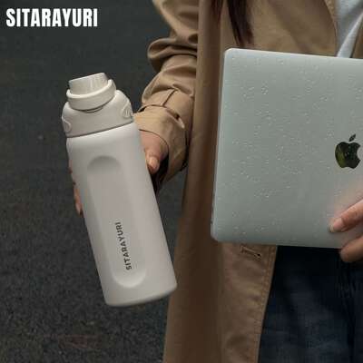 SITARAYURI新款304不锈钢水果杯手提运动壶大容量便携弹跳保温杯