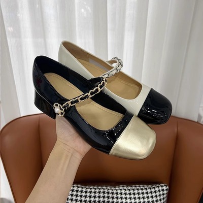 单鞋女粗跟百搭女鞋2023春秋新款