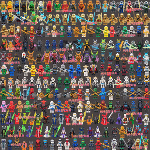 幻影忍者小人仔摩托车随机盲袋拼装益智积木儿童便宜玩具男孩礼物