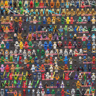 幻影忍者小人仔摩托车随机盲袋拼装益智积木儿童便宜玩具男孩礼物