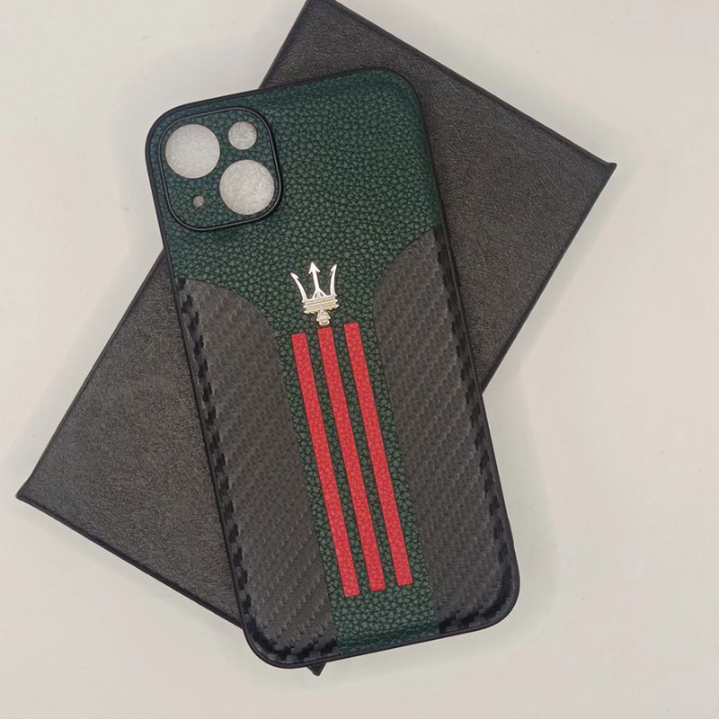 适用苹果iPhone15玛莎拉蒂手机壳15plus简约14Pro创意14Promax条纹13mini全包13磨砂质感12Pro防摔ip11保护壳