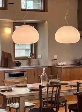 丹麦Fluid流光云朵吊灯吧台餐厅灯中古奶油风主卧书房卧室床头灯