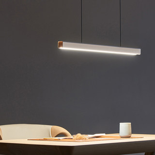 定制北欧艺术办公室吊灯简约长条餐桌吧台茶桌创意设计师目木餐厅