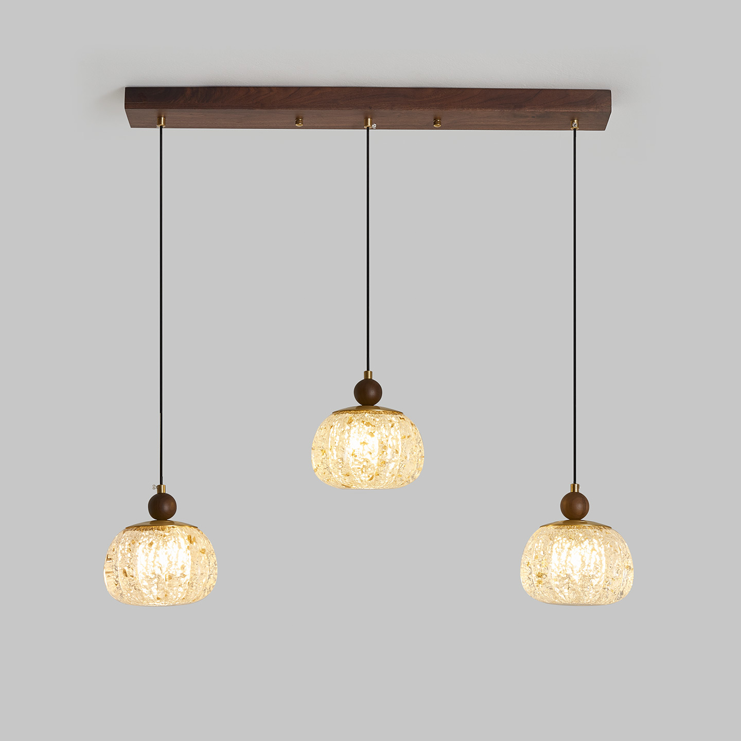 中古风餐厅吊灯法式复古胡桃木餐桌吧台日式诧寂风树脂实木长条灯