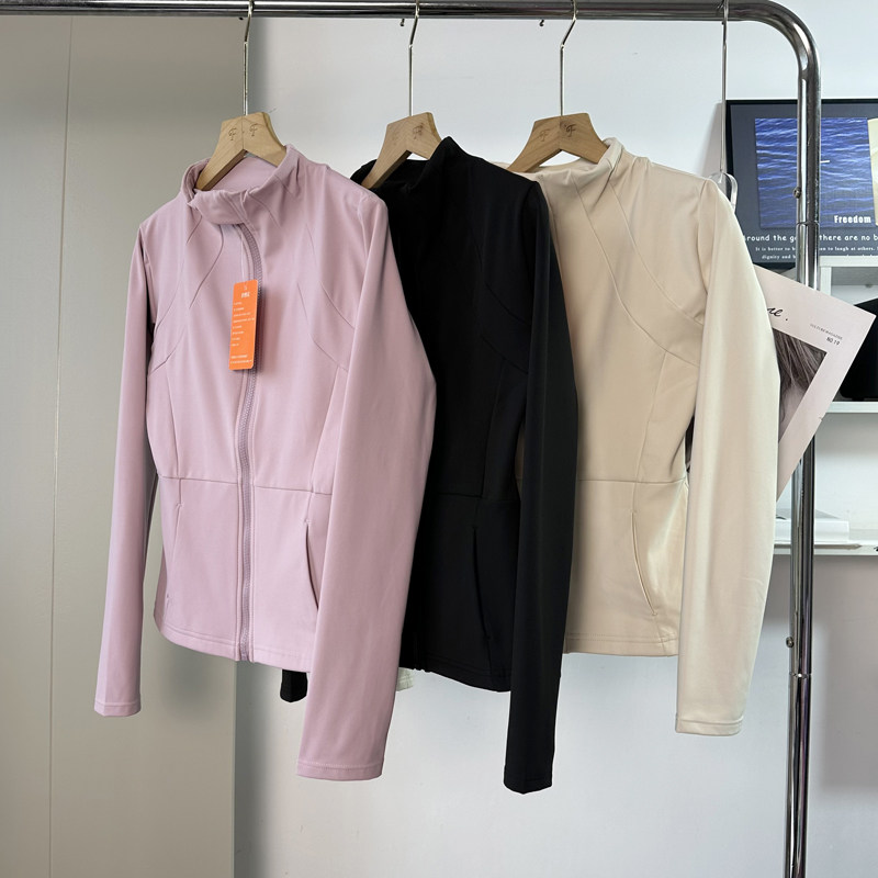 加绒速干运动外套立领紧身瑜伽服