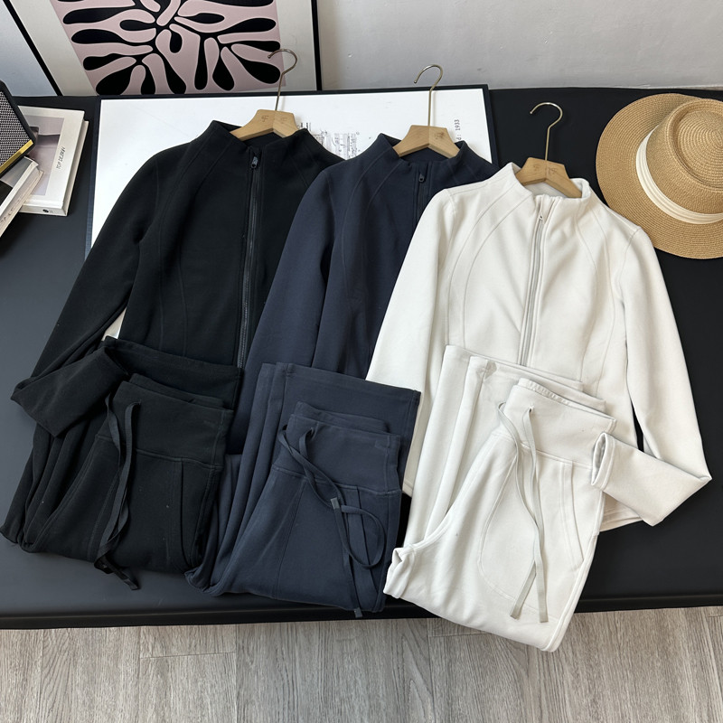 Lu同款套装！高保暖羊绒蛋白发热立领开衫外套高腰阔腿休闲裤冬女,女装/女士精品,时尚套装,淘宝优惠券,粉丝福利购,淘宝优惠卷