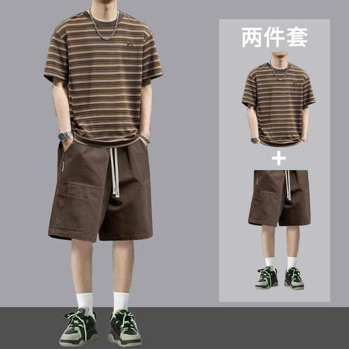 300斤大码男短袖短裤运动套装