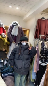 大7女装 韩版宽松休闲百搭慵懒风棉服连帽外套N2373