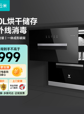 viomi/云米 ZTD100A-1消毒柜家用嵌入式智能二星级碗碟消毒烘干机