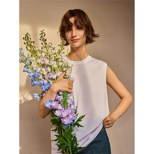 THEEASE舒适派100长绒棉背心打底衫 T恤 宽松休闲百搭柔软舒适无袖