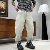 针织卫裤 男时尚 潮流松紧腰抽绳束脚裤 2026新款 宽松百搭休闲运动裤