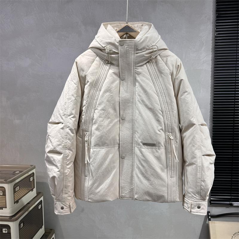 2025冬季加厚保暖羽绒服男潮流青年百搭防寒上衣85白鸭绒连帽外套