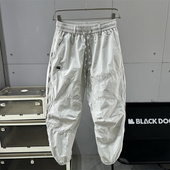 裤 侧拉链拼接束脚休闲裤 子透气速干工装 潮流百搭裤 男2026春夏薄款