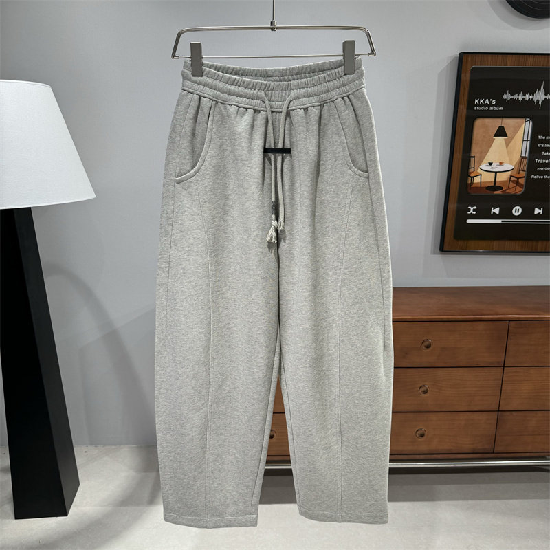 2026新款松紧腰抽绳休闲裤男士潮流直筒阔腿长裤时尚百搭运动卫裤