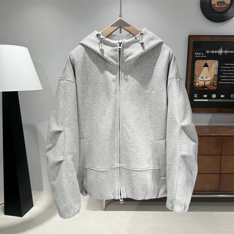 2025新款连帽加棉外套男士高品质宽松休闲百搭棉衣男秋冬薄棉外衣