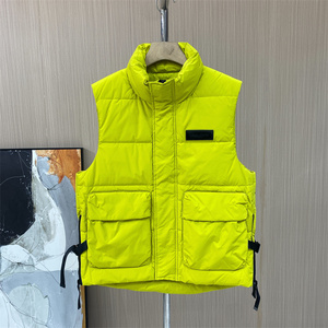 秋冬立领羽绒马甲男潮流时尚多口袋工装无袖外套加厚保暖坎肩上衣