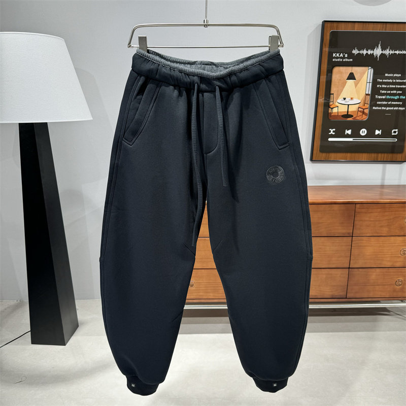 2026新款立体剪裁加厚束脚卫裤男士潮流百搭松紧腰抽绳休闲运动裤