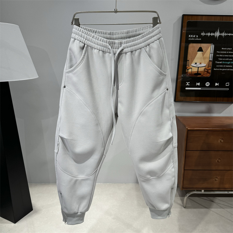 立体剪裁加厚休闲裤男秋冬季