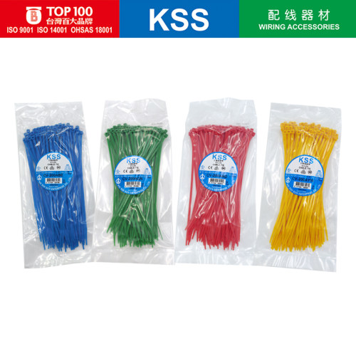 KSS彩色尼龙扎带3.6*200mm蓝色红色绿色黄色扎带台湾KSS进口绑带