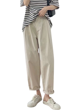 孕妇裤子春秋外穿老爹裤