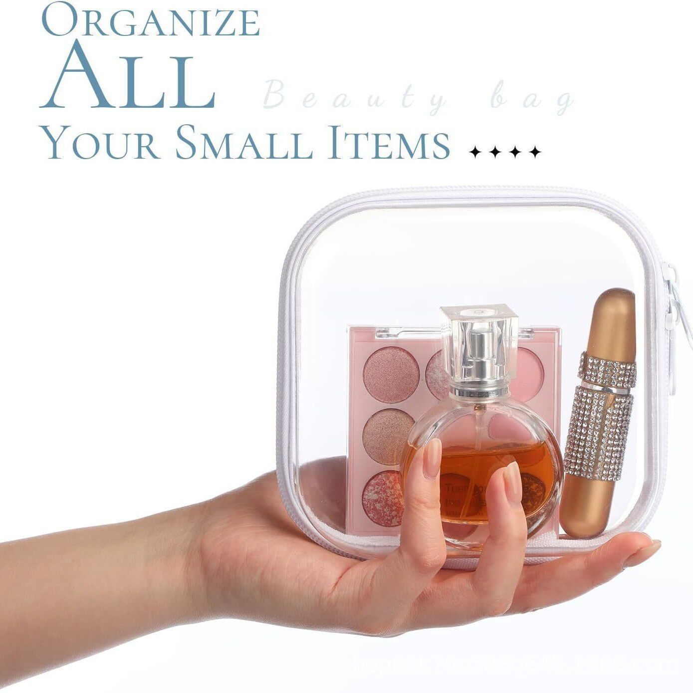 拉链保护套硬塑料拉链袋化妆包铅笔袋零食盒透明四方包收纳盒旅行