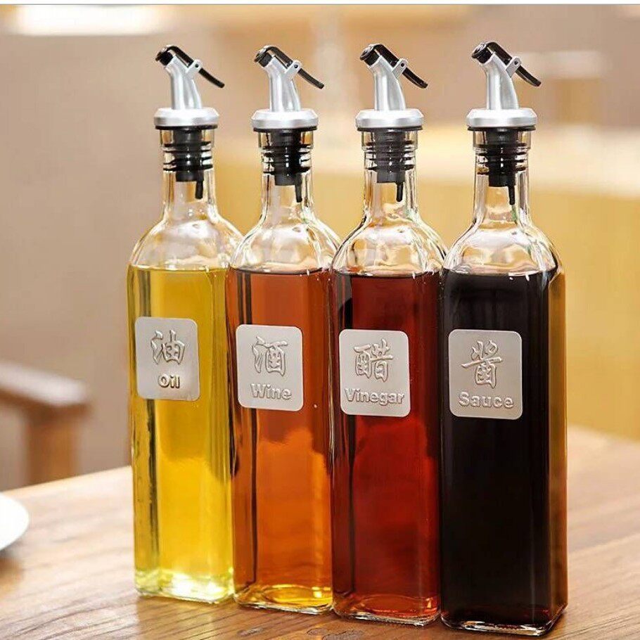 玻璃酱油醋瓶装厨房用品 防漏控油壶调味瓶麻油瓶批发方橄榄油
