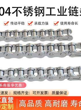 304不锈钢单双排传动输送链条SS3分06B4分08B5分10A6分12A1寸16A