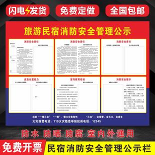 民宿消防安全责任公示栏三自主两公开一承诺宣传栏展示板公示牌