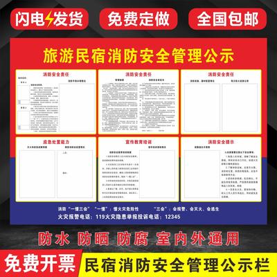 车贴PVC塑料板消防安全公示栏