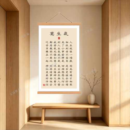 新中式莫生气宽心谣静心装饰画