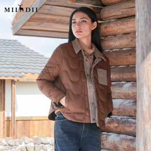 谜底两面穿短款 羽绒翻领轻薄羽绒257MY8805