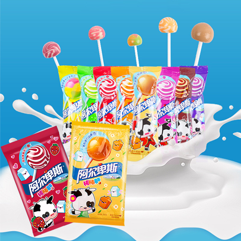 阿尔卑斯棒棒糖20支糖果喜糖抖音儿童创意水果糖奶糖混合散装零食