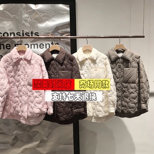 毅播商场同款25冬季新款轻薄直筒短款羽绒服外套BDS4RD3151藤蔓下