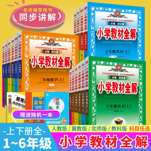 2026薛金星小学教材全解一年级二年级三四五六年级上册下册语文数学英语人教冀教版教材同步解读点拨语数英课本解析随堂课堂笔记
