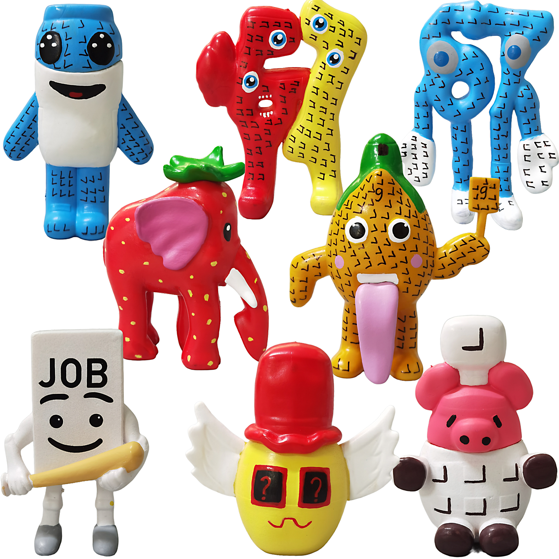 窃取脑腐手办公仔偷走脑红怪物像素玩偶游戏周边模型摆件儿童玩具