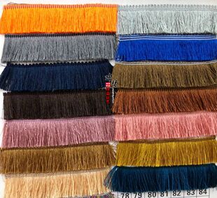 多色涤纶丝窗帘花边穗子 枕头套花边流苏服装辅料民族风花边排须