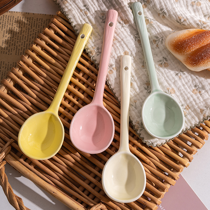 ins奶油风高颜值陶瓷勺子