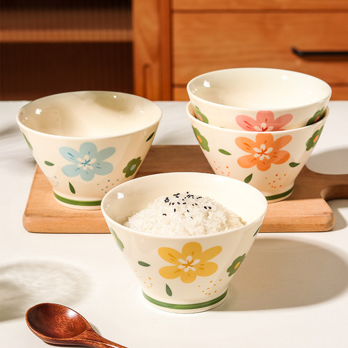 大号5英寸高颜值陶瓷斗笠碗家用