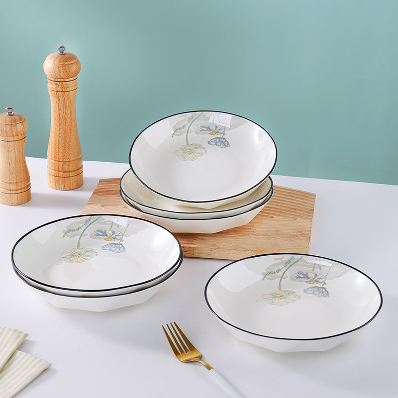 盘子家用菜盘2024新款北欧风高级感7英寸陶瓷餐盘好看的菜碟餐具