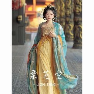 原创汉服小郡主·长平齐胸诃子裙超仙重工刺绣大袖衫春夏套装